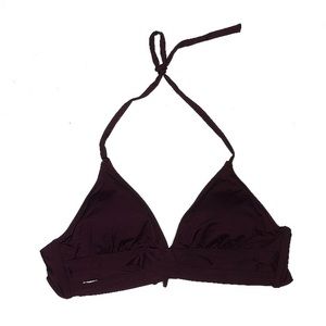 KONA SOLA Plum Raisin Bikini Top Large Swim Pool Beach